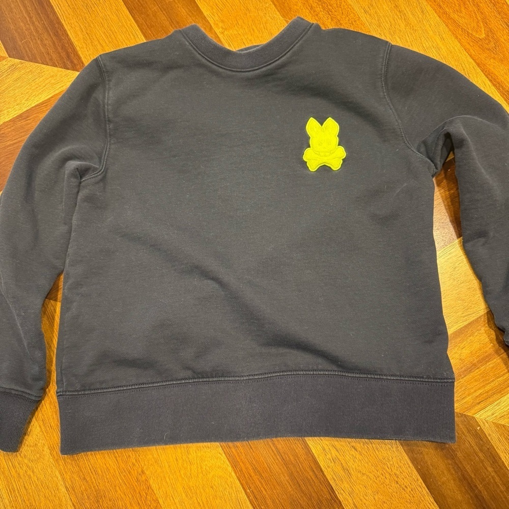 Psycho Bunny Navy Sweatshirt with Vibrant Yellow Emblem